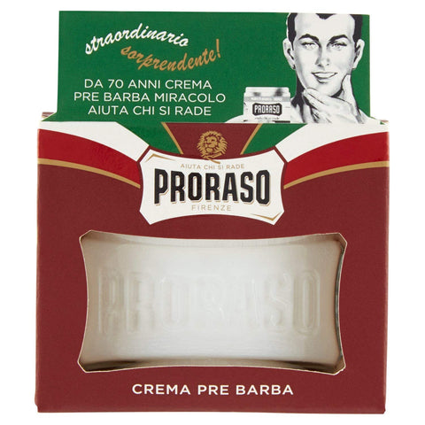 Proraso Crema Pre Barba Barbe Dure Vaso Rosso 100 Ml