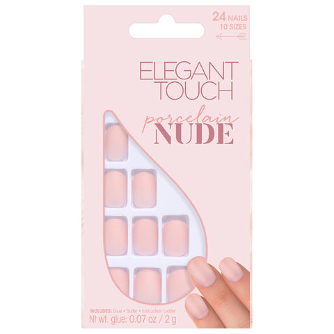 Elegant Touch Porcelain Nude - 24 Nails With Glue