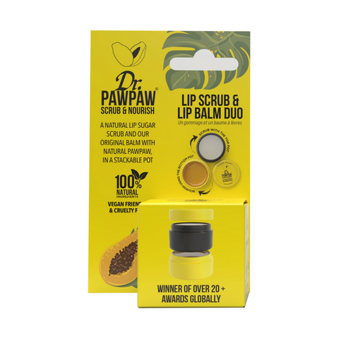 Dr.PawPaw Lip Scrub & Lip Balm Duo 100% Natural 16g