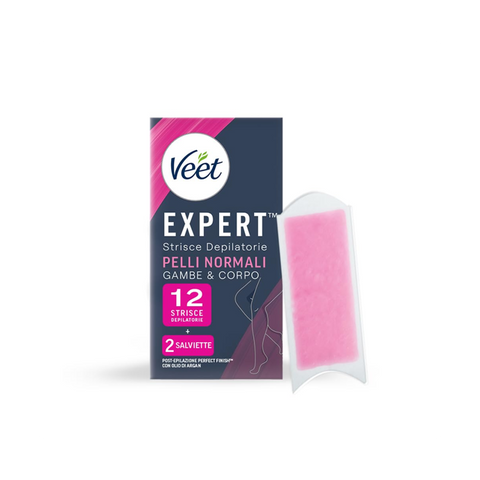 Veet Expert Strisce Depilatorie Normali Gambe e Corpo 12 Pz