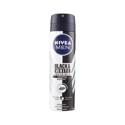 Nivea Men Deodorante Black e White Invisible Spray 150 Ml