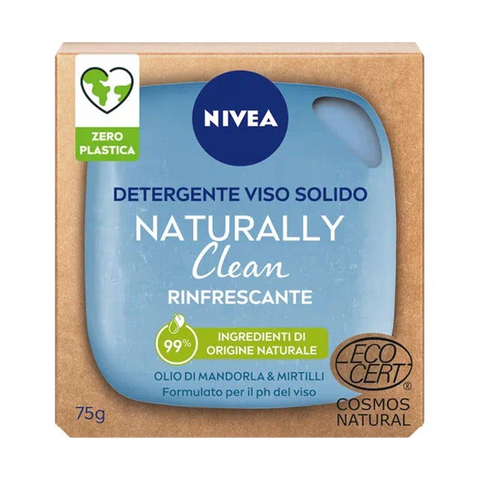 Nivea Detergente Viso Solido Naturally Clean Rinfrescante 75 g