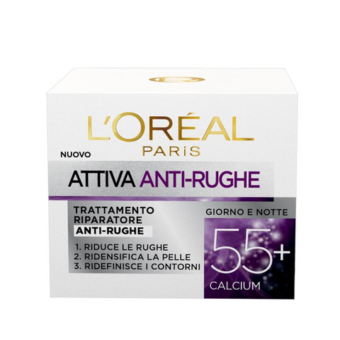L'Oréal Paris Crema Viso Attiva Anti-Rughe 55+ 50 Ml