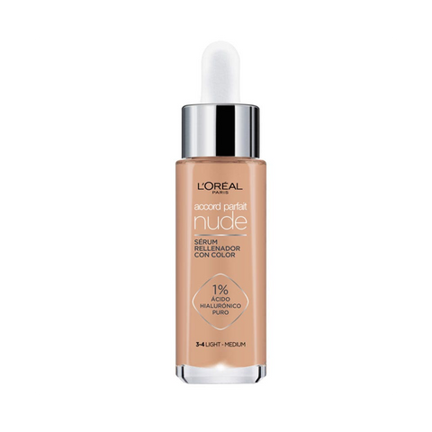 L'Oréal Paris Accord Parfait Nude Siero Light - Medium 3-4 30 Ml