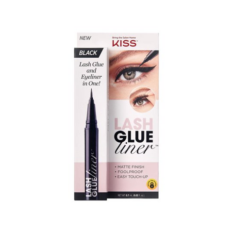 Kiss Lash Glueliner - Colla per ciglia & Eyeliner Black