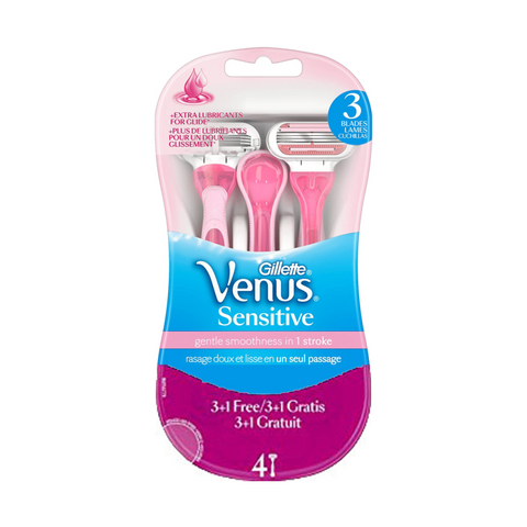 Gillette Venus Sensitive Skin Elixir Rasoio Usa & Getta 4 Pz