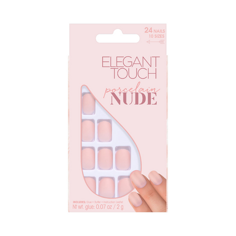 Elegant Touch Porcelain Nude - 24 Nails With Glue