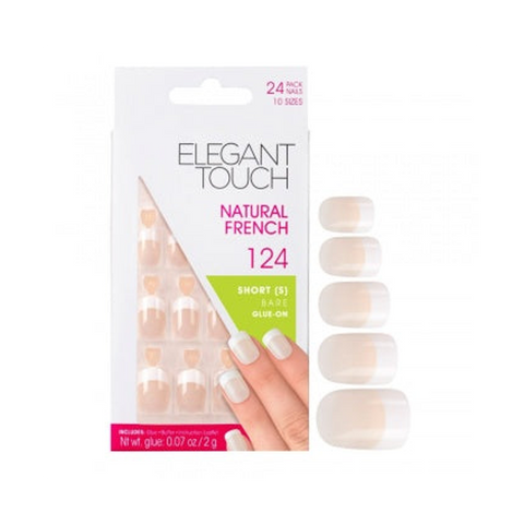 Elegant Touch French Bare 124 - 24 Nails With Glue
