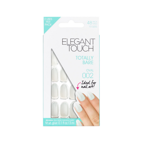 Elegant Touch Bare Oval 48 Nails With Glue