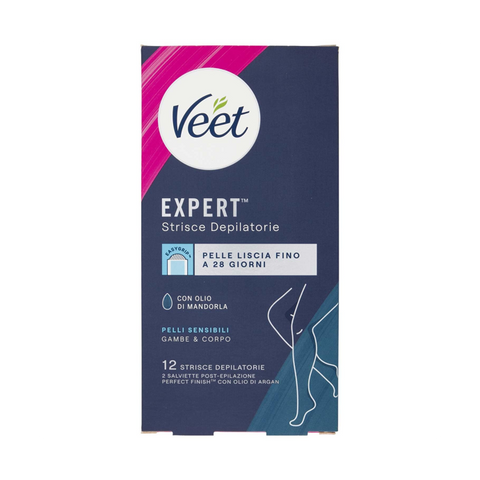 Veet Expert Strisce Depilatorie Gambe e Corpo 12 Pz