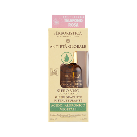 Athena's Erboristica Siero Viso Acido Ialuronico Vegetale 30 Ml