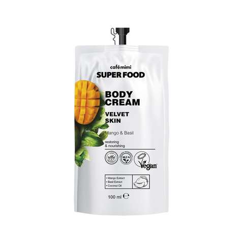 Cafè Mimi Super Food Body Cream Mango & Basil 100 Ml