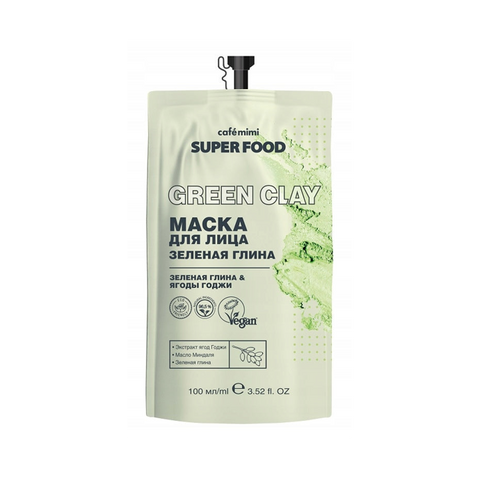 Cafè Mimi Super Food Face Mask Green Clay 100 Ml