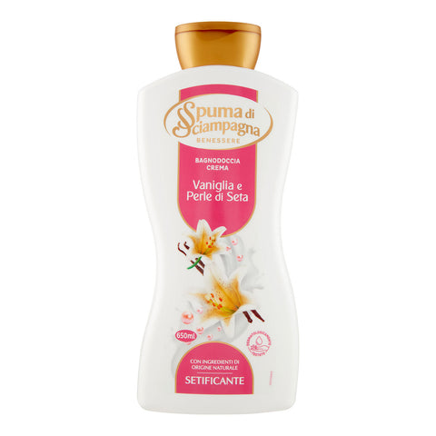 Spuma di Sciampagna Bagnodoccia Crema Setificante Perle di Seta e Vaniglia 650 ml