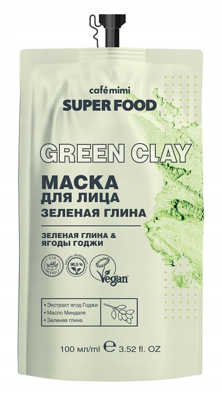 Cafè Mimi Super Food Face Mask Green Clay 100 Ml