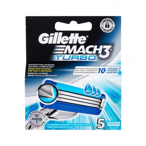 Gillette Mache 3 Turbo Lame Di Ricambio 5 Pz