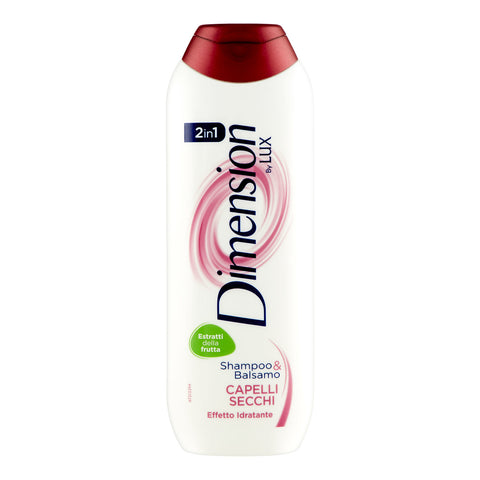 Flacone Dimension shampoo e balsamo 2in1 capelli secchi 250 ml