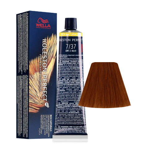 Wella Professionals Koleston Perfect tintura 7/37 Biondo Medio Dorato Sabbia tubo 60 ml