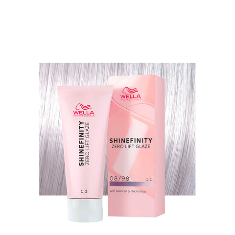 Wella Professionals Shinefinity Zero Lift Glaze 08/98 Biondo Chiaro Cendré Perla Silver Pearl 60 ml
