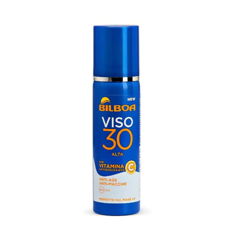 Flacone spray Bilboa Burrocacao Viso SPF 30 con Vitamina C 50 ml
