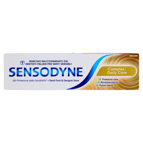 Sensodyne Dentifricio Complex Daily Care 75 ml, confezione e tubo