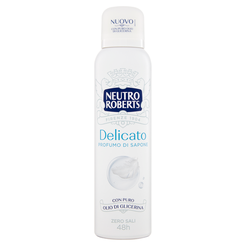 Confezione Neutro Roberts Deodorante Spray Delicato Profumo di Sapone 150 ml
