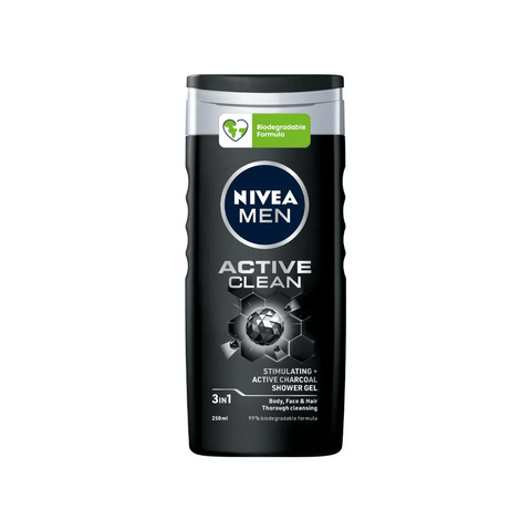 Nivea Men Doccia Shampoo Active Clean con carbone attivo 250 ml