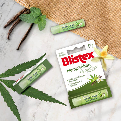 Blistex Hemp & Shea Hydration stick labbra idratante con canapa e karité 4,25 g