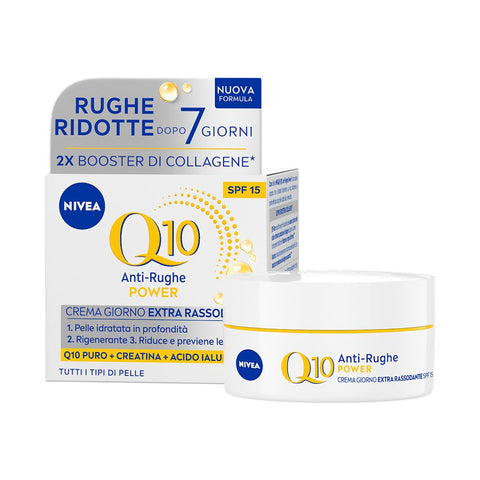 Nivea Q10 Power crema viso antirughe giorno extra rassodante SPF 15 vasetto da 50 ml