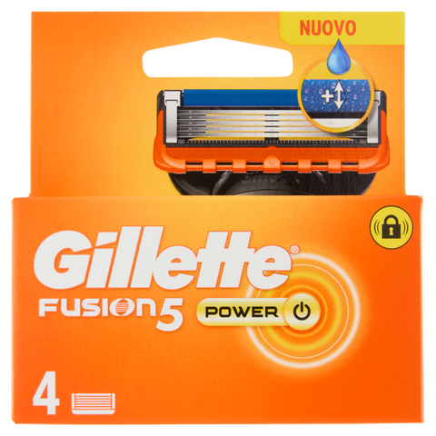 Gillette Fusion Power 5 Lame Di Ricambio 4 Pz