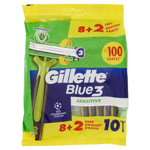 Gillette Blue3 Sensitive rasoi usa e getta confezione 8+2