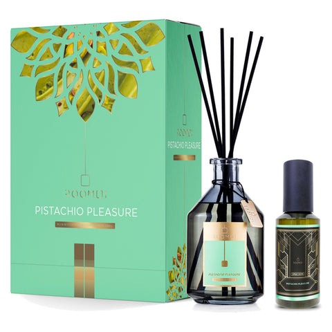 Roomoi Pistachio Pleasure Cofanetto Ambiente 200 ml + 100 ml + B