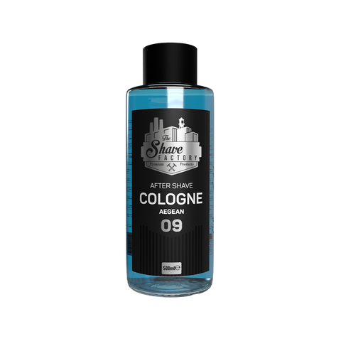 The Shave Factory After Shave Cologne 09 Aegean acqua di colonia dopobarba flacone in vetro da 500 ml