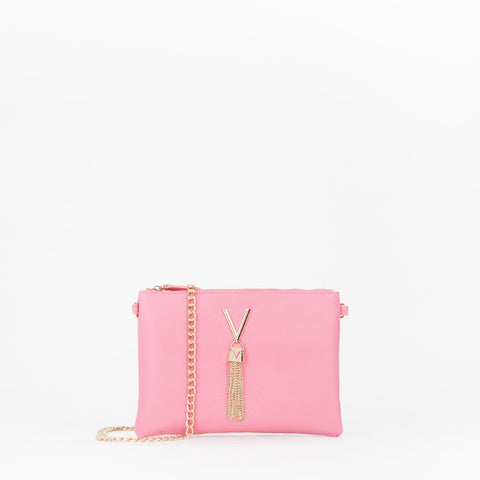 Valentino Bags pochette Divina SA VBS1IJ19 rosa con tracolla a catena