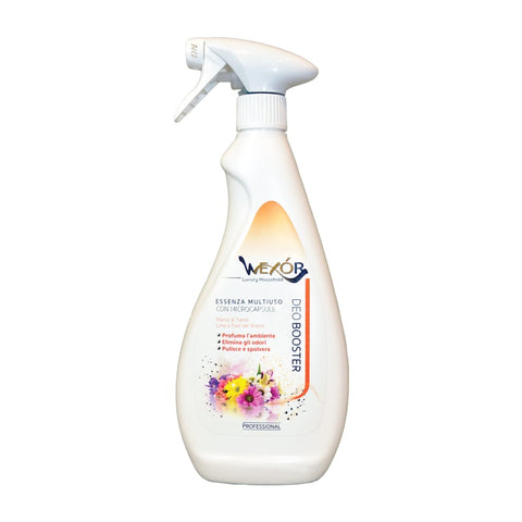 Wexor Deo Booster essenza multiuso Monoi di Tahiti, Lime e Fiori del Brasile 750 ml, flacone spray