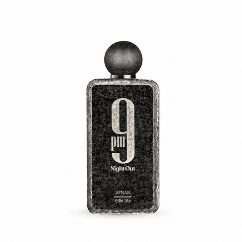 Afnan 9PM Night Out Extrait de Parfum 100 ml - vista frontale su fondo bianco