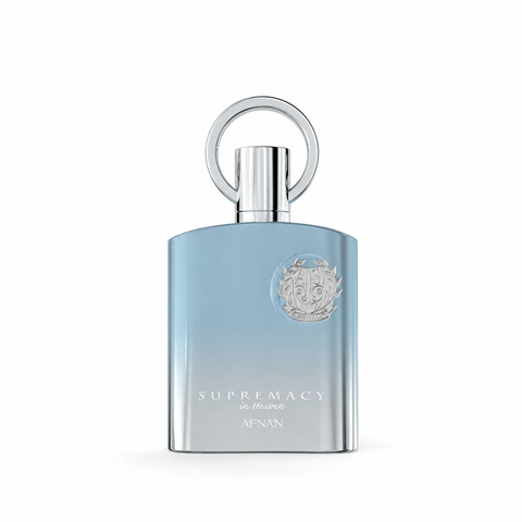 Afnan Supremacy In Heaven Eau De Parfum 100 Ml - flacone frontale su fondo bianco