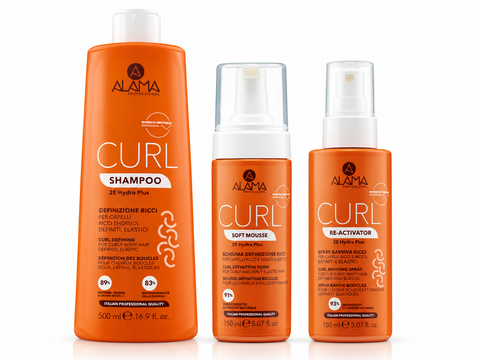 Alama Curl Kit Shampoo Soft Mousse Re-Activator