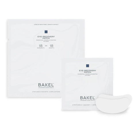 BAKEL Eye-Recovery Patch, 4 bustine da 2 patch, maschera contorno occhi, su fondo bianco