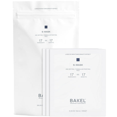BAKEL S-Mask, 3 bustine da 10 g, maschera tonificante, su fondo bianco