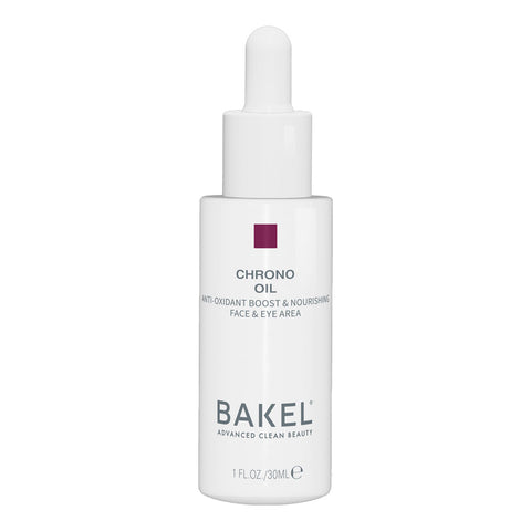 BAKEL Chrono Oil, 30 ml, siero booster oleoso, su fondo bianco