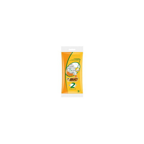 Confezione BIC 2 Sensitive 5 rasoi usa e getta a due lame