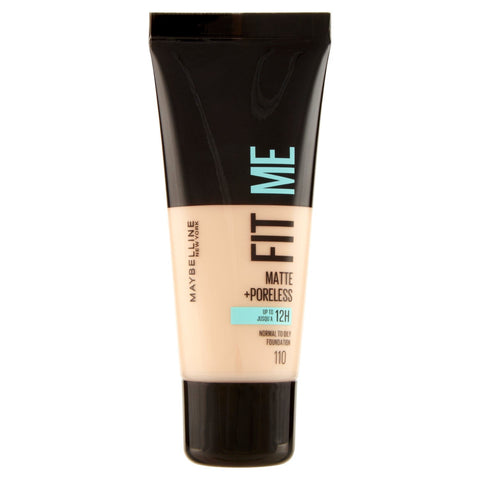 Maybelline Fit Me Matte + Poreless fondotinta liquido tonalità 110 Porcelain flacone 30 ml