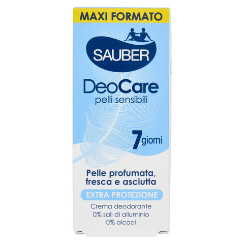 Sauber Deodorante in Crema DeoCare Pelli Sensibili con Attivi Postbiotici 35 ml