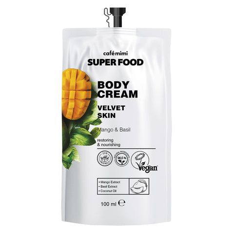 Cafè Mimi Super Food Body Cream Mango & Basil 100 Ml
