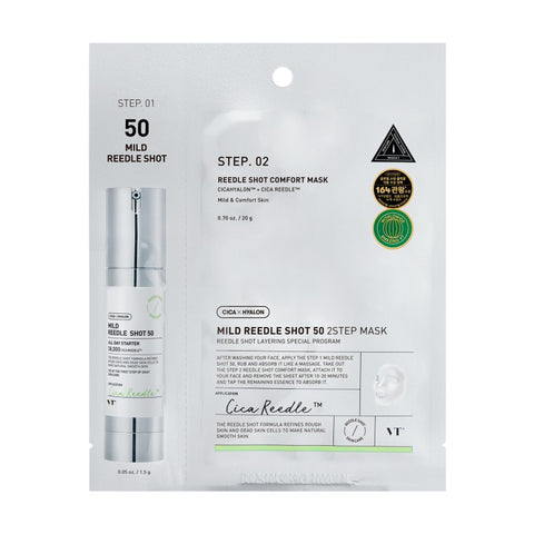 VT Cosmetics - Mild Reedle Shot 50 2-Step Mask - Maschera viso - 1,5 g + 20 g