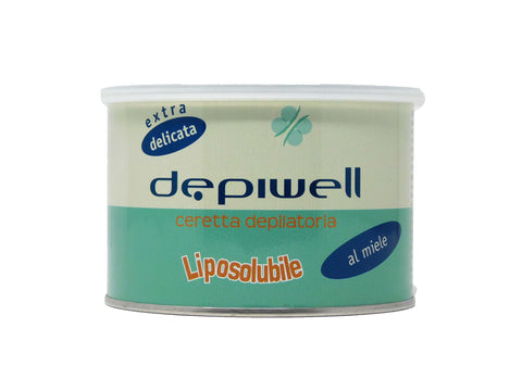 Depiwell Cera Depilatoria Miele 400 ml – Confezione 6 Pezzi – vaso singolo incluso nella confezione