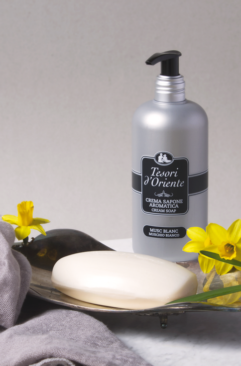 Tesori d'Oriente Sapone Solido Aromatico Muschio Bianco 150 g