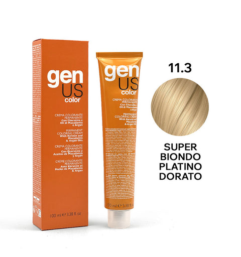 Genus Color 11.3 Super Biondo Platino Dorato crema colorante superschiarente 100 ml