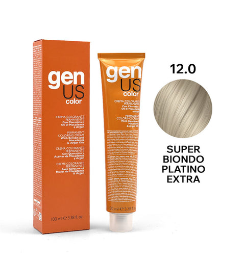 Genus Color 12.0 Super Biondo Platino Extra crema colorante superschiarente 100 ml